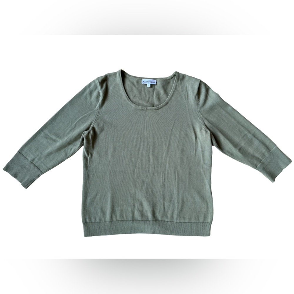 Northern Reflections Cotton Ribber 3/4 Sleeve Sweater